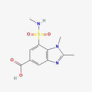 1H-Benzimidazole-5-carboxylic acid, 1,2-dimethyl-7-((methylamino)sulfonyl)-