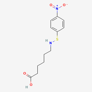 molecular formula C12H16N2O4S B14470332 6-{[(4-Nitrophenyl)sulfanyl]amino}hexanoic acid CAS No. 66857-11-2