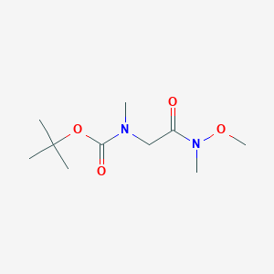 molecular formula C10H20N2O4 B1447043 叔丁基 N-{[甲氧基(甲基)氨基羰基]甲基}-N-甲基氨基羰酸酯 CAS No. 140170-90-7