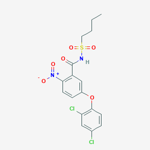 N-(Butane-1-sulfonyl)-5-(2,4-dichlorophenoxy)-2-nitrobenzamide