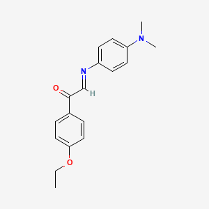 (2E)-2-{[4-(Dimethylamino)phenyl]imino}-1-(4-ethoxyphenyl)ethan-1-one