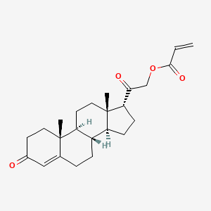 21-Hydroxy-14-alpha,17-alpha-pregn-4-ene-3,20-dione acrylate