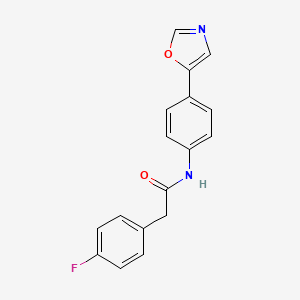 B1447063 Benzeneacetamide, 4-fluoro-N-[4-(5-oxazolyl)phenyl]- CAS No. 1626077-46-0