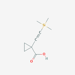 molecular formula C9H14O2Si B1447070 1-((三甲基甲硅烷基)乙炔基)环丙烷羧酸 CAS No. 1268810-07-6