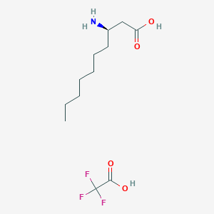 molecular formula C12H22F3NO4 B1447086 (3R)-3-氨基癸酸，三氟乙酸 CAS No. 1807888-02-3