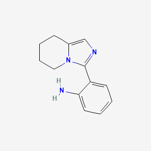 B1447088 2-{5H,6H,7H,8H-imidazo[1,5-a]pyridin-3-yl}aniline CAS No. 1803589-85-6