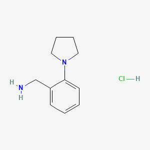 B1447093 [2-(Pyrrolidin-1-yl)phenyl]methanamine hydrochloride CAS No. 1803610-83-4