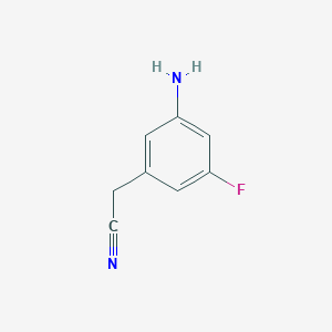 molecular formula C8H7FN2 B1447096 (3-氨基-5-氟苯基)乙腈 CAS No. 1379095-11-0
