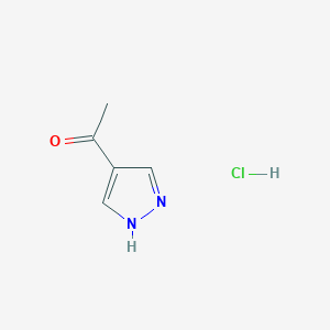 B1447105 1-(1H-pyrazol-4-yl)ethan-1-one hydrochloride CAS No. 1803567-08-9