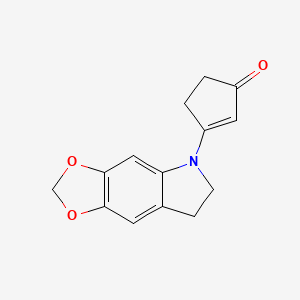 3-(6,7-Dihydro-2H,5H-[1,3]dioxolo[4,5-f]indol-5-yl)cyclopent-2-en-1-one