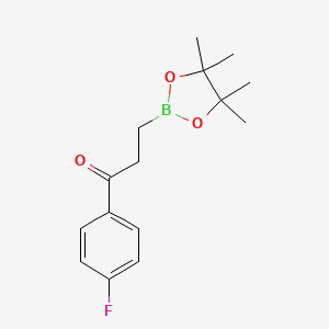 molecular formula C15H20BFO3 B1447107 1-(4-氟苯基)-3-(4,4,5,5-四甲基-1,3,2-二恶恶烷-2-基)丙-1-酮 CAS No. 1648906-43-7