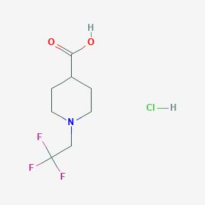 molecular formula C8H13ClF3NO2 B1447108 1-(2,2,2-三氟乙基)哌啶-4-羧酸盐酸盐 CAS No. 1803584-12-4