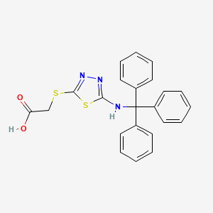 ({5-[(Triphenylmethyl)amino]-1,3,4-thiadiazol-2-yl}sulfanyl)acetic acid