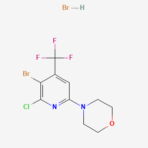 molecular formula C10H10Br2ClF3N2O B1447111 4-[5-溴-6-氯-4-(三氟甲基)-2-吡啶基]吗啉氢溴酸盐 CAS No. 1432053-98-9