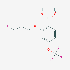 molecular formula C10H11BF4O4 B1447115 (2-(3-氟丙氧基)-4-(三氟甲氧基)苯基)硼酸 CAS No. 1704073-53-9