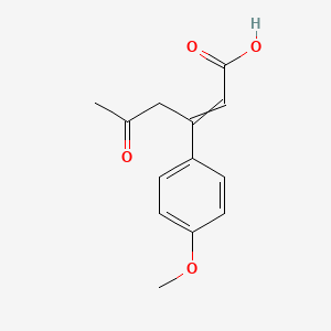 3-(4-Methoxyphenyl)-5-oxohex-2-enoic acid