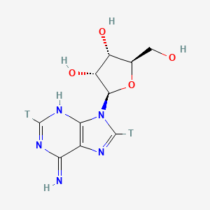 (2R,3S,4R,5R)-2-(hydroxymethyl)-5-(6-imino-2,8-ditritio-3H-purin-9-yl)oxolane-3,4-diol