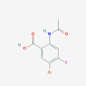 molecular formula C9H7BrFNO3 B1447120 2-乙酰氨基-5-溴-4-氟苯甲酸 CAS No. 1820649-12-4