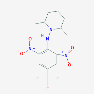 N-[2,6-Dinitro-4-(trifluoromethyl)phenyl]-2,6-dimethylpiperidin-1-amine