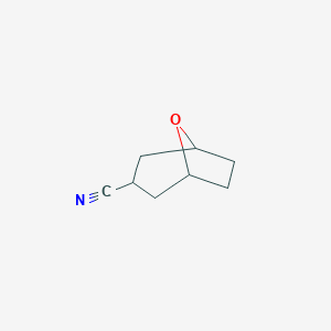 molecular formula C8H11NO B1447126 8-Oxabicyclo[3.2.1]octane-3-carbonitrile CAS No. 855386-64-0