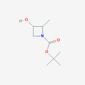 molecular formula C9H17NO3 B1447127 叔丁基 3-羟基-2-甲基氮杂环丁烷-1-甲酸酯 CAS No. 1354955-59-1