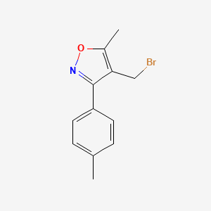 B1447135 4-(Bromomethyl)-5-methyl-3-p-tolylisoxazole CAS No. 1159981-12-0