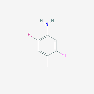 molecular formula C7H7FIN B1447139 2-氟-5-碘-4-甲基苯胺 CAS No. 1820711-20-3