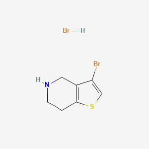 molecular formula C7H9Br2NS B1447144 3-溴-4,5,6,7-四氢噻吩并[3,2-c]吡啶氢溴酸盐 CAS No. 1788044-16-5
