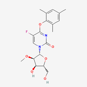 B1447145 Uridine,5-fluoro-2'-O-methyl-4-O-(2,4,6-trimethylphenyl)-(9CI) CAS No. 444788-89-0