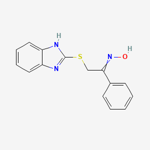 Ethanone, 2-(1H-benzimidazol-2-ylthio)-1-phenyl-, oxime