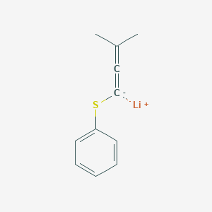 molecular formula C11H11LiS B14471554 Lithium 3-methyl-1-(phenylsulfanyl)buta-1,2-dien-1-ide CAS No. 67945-65-7