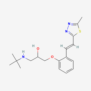 2-Propanol, 1-((1,1-dimethylethyl)amino)-3-(2-(2-(5-methyl-1,3,4-thiadiazol-2-yl)ethenyl)phenoxy)-