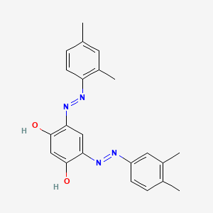 molecular formula C22H22N4O2 B14471584 1,3-Benzenediol, 4-[(2,4-dimethylphenyl)azo]-6-[(3,4-dimethylphenyl)azo]- CAS No. 68213-92-3