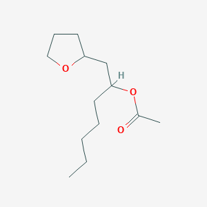 molecular formula C13H24O3 B14471587 2-Furanethanol, tetrahydro-alpha-pentyl-, acetate CAS No. 72785-18-3