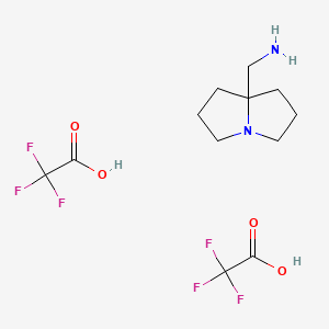 molecular formula C12H18F6N2O4 B1447160 六氢-1H-吡咯利津-7a-基甲胺二三氟乙酸盐 CAS No. 1788043-97-9