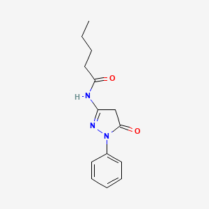 N-(5-Oxo-1-phenyl-4,5-dihydro-1H-pyrazol-3-yl)pentanamide