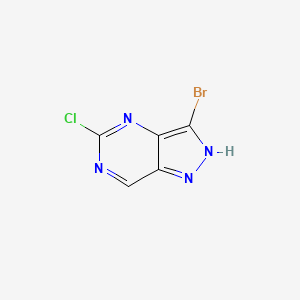 molecular formula C5H2BrClN4 B1447162 3-溴-5-氯-1H-吡唑并[4,3-d]嘧啶 CAS No. 1935930-11-2