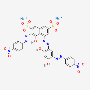 Disodium 5-[[2,4-dihydroxy-5-[(4-nitrophenyl)azo]phenyl]azo]-4-hydroxy-3-[(4-nitrophenyl)azo]naphthalene-2,7-disulphonate