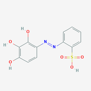 2-[2-(2-Hydroxy-3,4-dioxocyclohexa-1,5-dien-1-yl)hydrazinyl]benzene-1-sulfonic acid