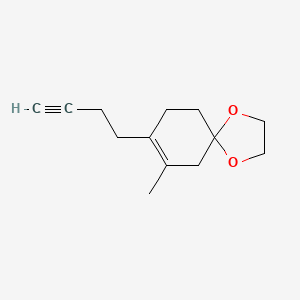 8-(But-3-yn-1-yl)-7-methyl-1,4-dioxaspiro[4.5]dec-7-ene