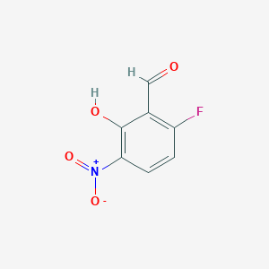 molecular formula C7H4FNO4 B1447200 6-Fluoro-2-hidroxi-3-nitrobenzaldehído CAS No. 38225-97-7