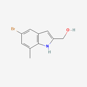molecular formula C10H10BrNO B1447208 （5-溴-7-甲基-1H-吲哚-2-基）甲醇 CAS No. 1429901-33-6