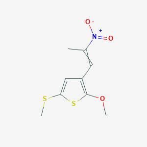 2-Methoxy-5-(methylsulfanyl)-3-(2-nitroprop-1-en-1-yl)thiophene