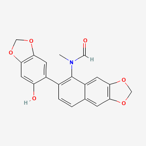 Formamide, N-(6-(6-hydroxy-1,3-benzodioxol-5-yl)naphtho(2,3-d)-1,3-dioxol-5-yl)-N-methyl-