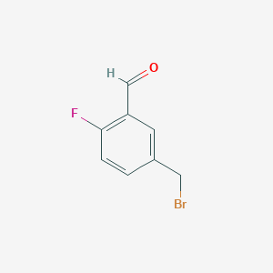 molecular formula C8H6BrFO B1447216 5-(溴甲基)-2-氟苯甲醛 CAS No. 1820717-85-8