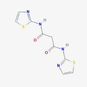 molecular formula C9H8N4O2S2 B14472175 Propanediamide, N,N'-bis(2-thiazolyl)- CAS No. 71638-91-0