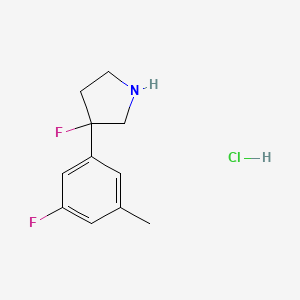 molecular formula C11H14ClF2N B1447223 3-氟-3-(3-氟-5-甲基苯基)吡咯烷盐酸盐 CAS No. 1803600-62-5