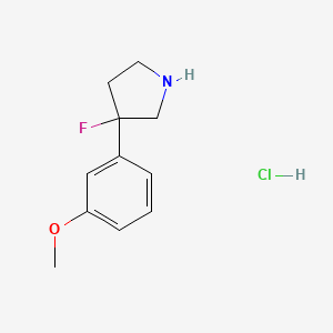 B1447224 3-Fluoro-3-(3-methoxyphenyl)pyrrolidine hydrochloride CAS No. 1803582-10-6