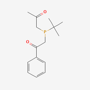 1-[Tert-butyl(phenacyl)phosphanyl]propan-2-one