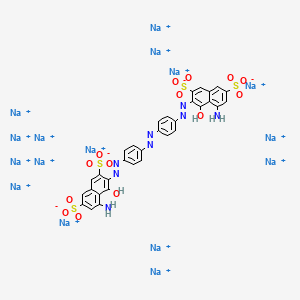 hexadecasodium;5-amino-3-[[4-[[4-[(8-amino-1-hydroxy-3,6-disulfonatonaphthalen-2-yl)diazenyl]phenyl]diazenyl]phenyl]diazenyl]-4-hydroxynaphthalene-2,7-disulfonate